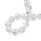 Transparentes craquements perles de verre brins GLAA-N051-01-4