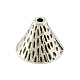 Strisce in lega di stile tibetano coni perline apetalous scolpiti TIBE-00807-AS-LF-1