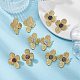 Imitation Druzy Gemstone Resin Flower Stud Earrings EJEW-JE05317-4