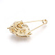 Golden Plated Alloy Brooches JEWB-WH0003-11G-2