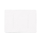 長方形の紙のヘアクリップディスプレイカード  ヘアボウホルダーカード  ヘアアクセサリー用品  ホワイト  葉の模様  5x7x0.03cm DIY-B061-02B-2