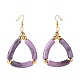 Brass Triangle Dangle Earrings EJEW-JE04786-5