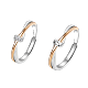 S925 argent double noeud couple anneaux conception unique taille réglable IR1065-1