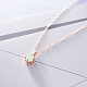 Экологически чистые латунные ожерелья с подвесками из кубического циркония NJEW-AA00087-01RG-4