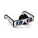 独立記念日のテーマのエナメルピン  バックパックの服用の黒の合金ブローチ  眼鏡  16x31mm JEWB-P027-A02-1