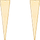 Benecreat 20 pièces or triangle en laiton breloques 18k plaqué or pendentif breloque (51x8x1mm) pour boucles d'oreilles bracelet collier fabrication de bijoux KK-BC0006-23G-NF-1