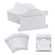 DICOSMETIC 150Pcs White Bracelet Display Cards Rectangle Jewelry Card with 150Pcs Transparent Bags Bracelet Hanging Cards Hair Clip Display Organizer Cards for Jewelry Display DIY-DC0001-96-1
