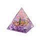 Decoraciones de exhibición de resina de pirámide de orgonita DJEW-I017-01A-1