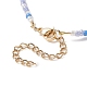 Glastropfen-Anhänger-Halskette mit Saatperlenketten für Frauen NJEW-JN04260-7