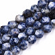 Natürliche blaue Fleck Jaspis Perlen Stränge G-S368-009B-1