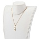 Brass Micro Pave Clear Cubic Zirconia Pendant Necklaces NJEW-JN03319-01-5