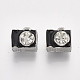 Platinum Plated Alloy European Beads MPDL-S067-34-1