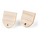 Ash Wood Stud Earring Findings EJEW-N017-011K-2