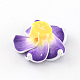 Plumeria hecha a mano de arcilla polimérica flor 3D abalorios CLAY-Q192-15mm-04-2