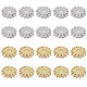 Dicosmétique 20 pièces 2 couleurs entretoises de perles de zircone cubique en laiton micro pavé ZIRC-DC0001-17-1