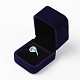 Квадратные бархатные кольца шкатулки для драгоценностей X-OBOX-F002-31A-3