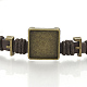 Pelle bovina genuina realizzazione di braccialetti MAK-Q015-AB02-F-3