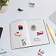 Set di adesivi di carta a tema immersione dei cartoni animati DIY-M031-50-6