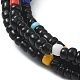 Bracelets de chaîne multi-boucles en perles de rocaille de verre BJEW-TA00339-02-3
