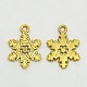Tibetan Style Alloy Snowflake Pendants TIBEP-EA115Y-AG-LF-1