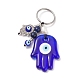 Porte-clés en lapis-lazuli naturel et perles d'eau douce KEYC-JKC00365-04-1