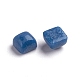 ガラスモザイクタイルカボション  工芸品用  イミテーション翡翠  正方形  ブルー  4.8x4.8x3.5mm  約200G /ボックス GLAA-G072-04C-3