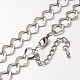 Cadenas de hierro retorcido frenar cadenas collares NJEW-J023-10-2