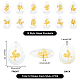 PandaHall 48Pcs 12 Style Zodiac Charms Set Teardrop Chinese Zodiac Signs Pendants Golden Constellation Glass Charms Lucky Animal Crafts Pendant for DIY Necklace Bracelet Keychain Jewellery Making GLAA-PH00001-98-4