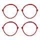 調節可能なブレスレット製作  ナイロン糸で  レッド  調整可能な直径: 1-5/8インチ〜3-1/8インチ(40~80mm) X-AJEW-JB00014-03-1