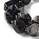 Chapelets de perles en quartz rutile noir naturel G-C182-18-02-4