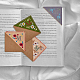 HOBBIESAY 4 Styles Square Non-Woven Felt Embroidery Corner Bookmarks Season Theme Flower Book Open Holders Letter M Triangle Corner Cloth Page Markers for School Office Supplies FIND-HY0002-47A-6