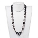 Personalisierte Halsketten aus Acryl und CCB-Kunststoffkabel X-NJEW-JN02824-02-4