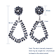 Electroplate Glass Faceted Beads Ear Studs EJEW-JE03815-4