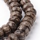 Faceted Natural Jade Rondelle Beads Strands G-F261-10-5x8mm-1