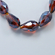Chapelets de perles en verre électroplaqué EGLA-R008-11x8mm-14-1