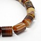 Natural Striped Agate/Banded Agate Column Bead Strands G-N0071-8x20mm-03-1