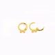Brass Huggie Hoop Earring Findings KK-TAC0008-08G-1