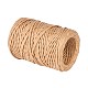 手作りの鉄ワイヤーペーパーラタン  織物紙籐  バリーウッド  2mm  約54.68ヤード（50m）/ロール OCOR-WH0017-02-2