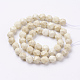 Chapelets de perles en bois pétrifié naturel G-J376-59-8mm-2