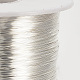 ジュエリー製作用丸銅線  銀色のメッキ  24ゲージ  0.5mm  約1968.5フィート（600m）/ロール CWIR-Q005-0.5mm-04-3