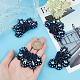 CRASPIRE 4PCS Crystal Shoe Clips Black Rhinestone Crystal Shoe Clips Charms Wedding Bridal Shoe Buckles Elegant Rhinestones Flower Clips for Jewelry Shoes Clothing Bags Hats Decor FIND-CP0001-09-3
