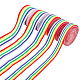 Cinta arcoíris de doble cara con rayas fingerinspire OCOR-FG0001-06-1
