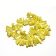 Natürlicher Zitrone Jade Nuggets Perlenstränge G-P073-53-2