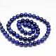 Natural Lapis Lazuli Round Beads Strands G-I181-10-8mm-2