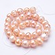 Natural Cultured Freshwater Pearl Beads Strands PEAR-F004-35-2
