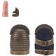 PandaHall Elite 2 pcs Copper Sewing Thimble Finger Protector Metal Brass Fingertip Thimble Needlework Accessories DIY Crafts Sewing Tools TOOL-PH0012-M03-5