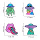 16 Uds. 4 colgantes acrílicos coloridos con tema alienígena FIND-SZ0002-97-2