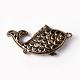 Poissons alliage de style tibétain supports strass grand pendentif PALLOY-AD-60323-2