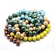 Handmade Pearlized Porcelain Round Beads Strands PORC-L028-28mm-02-1