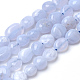 Chapelets de perles en agate avec dentelle bleue naturelle X-G-Q952-22-6x8-1